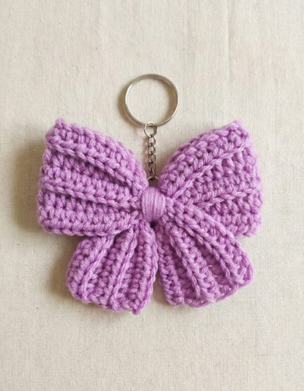 Crochet-Bow Keychain